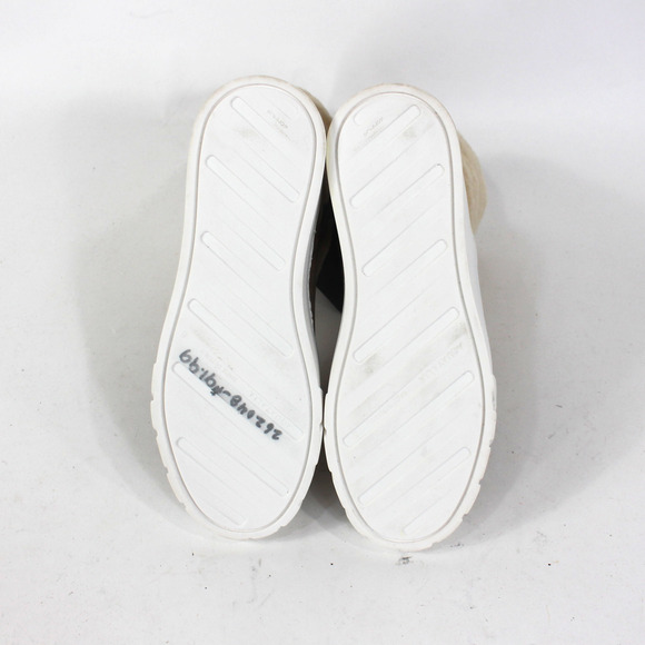 Aquatalia Nelle Shearling Boots NEW Brown Tan Contrast Suede Ankle Booties Sz 5 - Picture 6 of 6